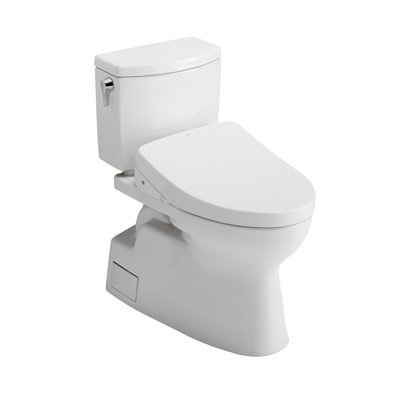 TOTO® WASHLET+® Vespin® II 1G® Two-Piece Elongated 1.0 GPF Toilet and WASHLET+® S500e Contemporary Bidet Seat, Cotton White