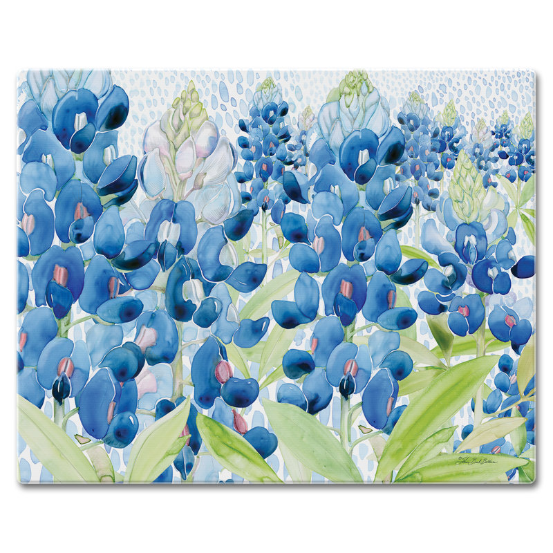 Planche à découper en verre trempé BlueBonnet Field 3 mm 15 po x 12 po
