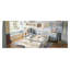 Lit superposé double avec lit gigogne, structure en bois de style automobile beige et blanc