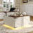 Farmhouse Lift Top LED Coffee Table With Storage-464484021