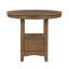 Ensemble de salle à manger brun à hauteur de comptoir 5 pièces Table ronde extensible ovale et chaises-945688558