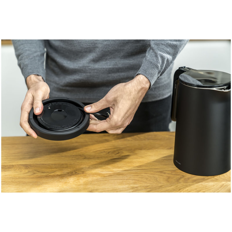 Enfinigy Cool Touch 1-Liter Cordless Electric Tea Kettle and Hot Water, Matte Black