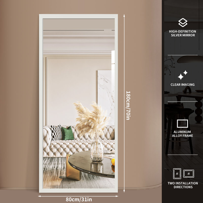 Miroir pleine longueur Yisharte, Blanc