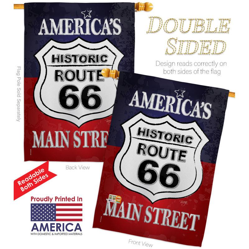 Double Sided 40'' H x 28'' W Polyester Independence Day House Flag