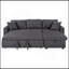 Canapé-lit modulaire rembourré avec espace de rangement et 2 coussins décoratifs Upholstery