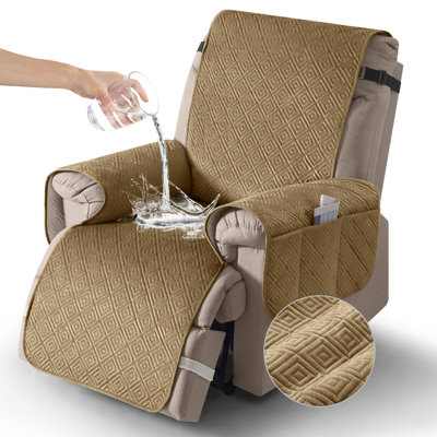 Wildee Large Waterproof Velvet Oversize Recliner Sofa Slipcovers Recliner Couch Covers With Leg Straps