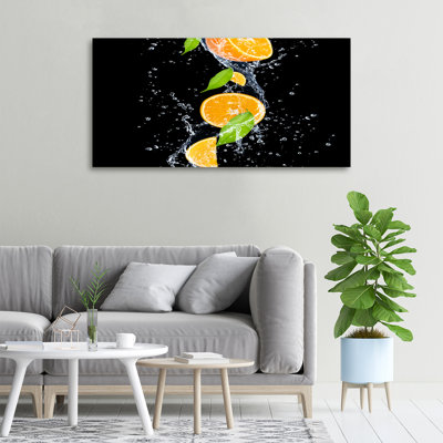 Oranges And Water - No Frame Print on Canvas