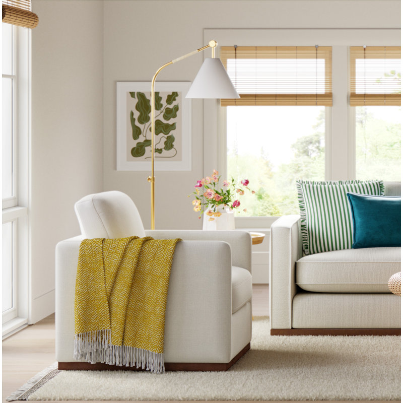 Carlena Hand Woven Throw Blanket, Yellow