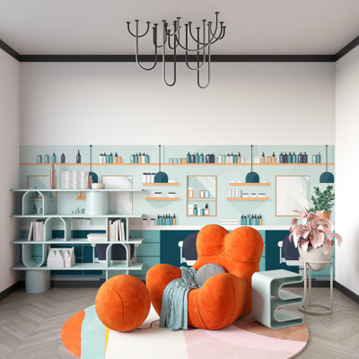 Adhésif décoratif pour salon de beauté, salon de coiffure et spa, décoration murale amovible, 065Gm
