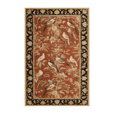 Machine Washable French Brown Area Rug