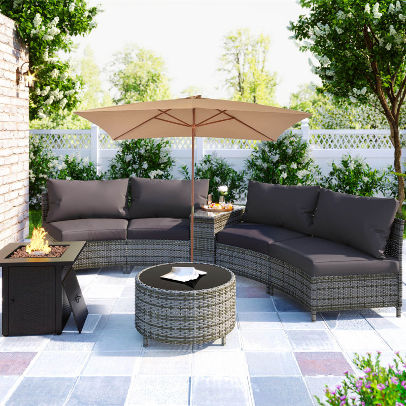 Bryleigh 200cm X 300cm Rectangular Market Parasol, Taupe
