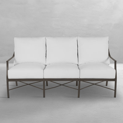Monaco Aluminum Sofa - Slate Gray