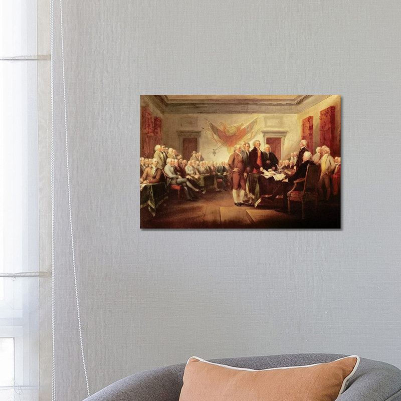 Declaration Of Independence, C.1817 (US Capitol Collection) by John Trumbull - Wrapped Canvas Print