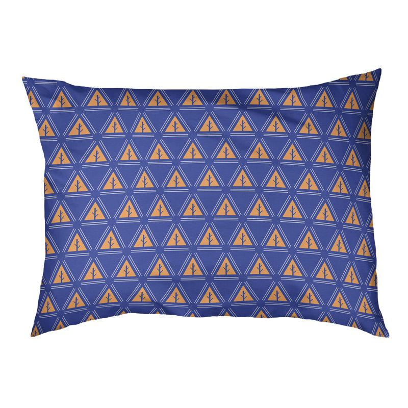 Coussin d'extérieur Chenoweth, Moyen (l 40 po x P 6,5 po x H 30 po), Bleu / orange