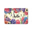 Tapis de sol crème à motif floral d'hortensias « Hello » 51 x 81 cm