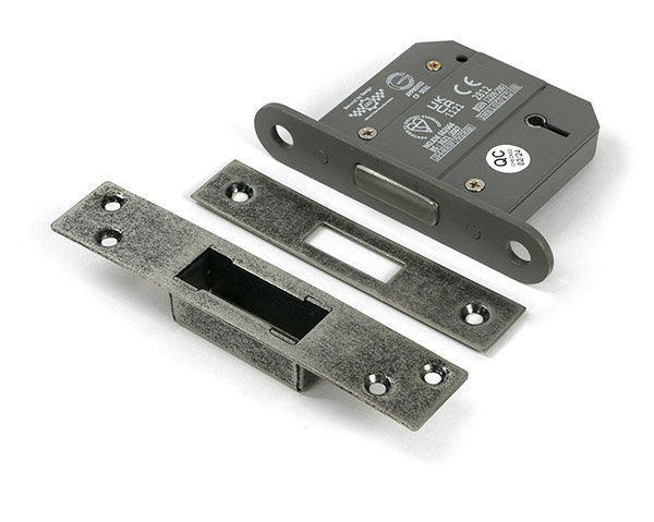 Lever BS Dead Lock, Pewter Patina