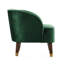 Chaise d'appoint rembourrée avec pieds en bois et assise large en velours - pour plus de stabilité