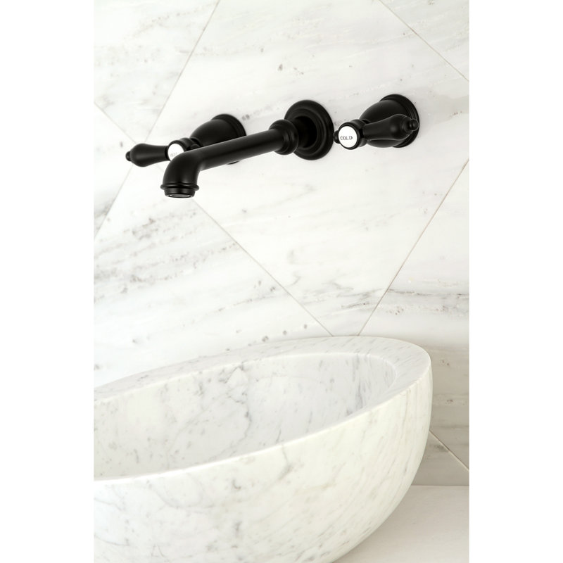 Robinet de salle de bain fixé au mur Heirloom, Noir mat