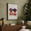 Dachshund Pair Modern - Wrapped Canvas-1890214666-1890214772