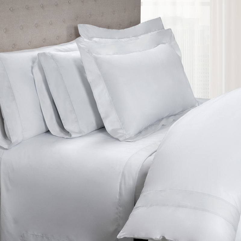 Eliana Sateen Fitted Sheet, White, California King
