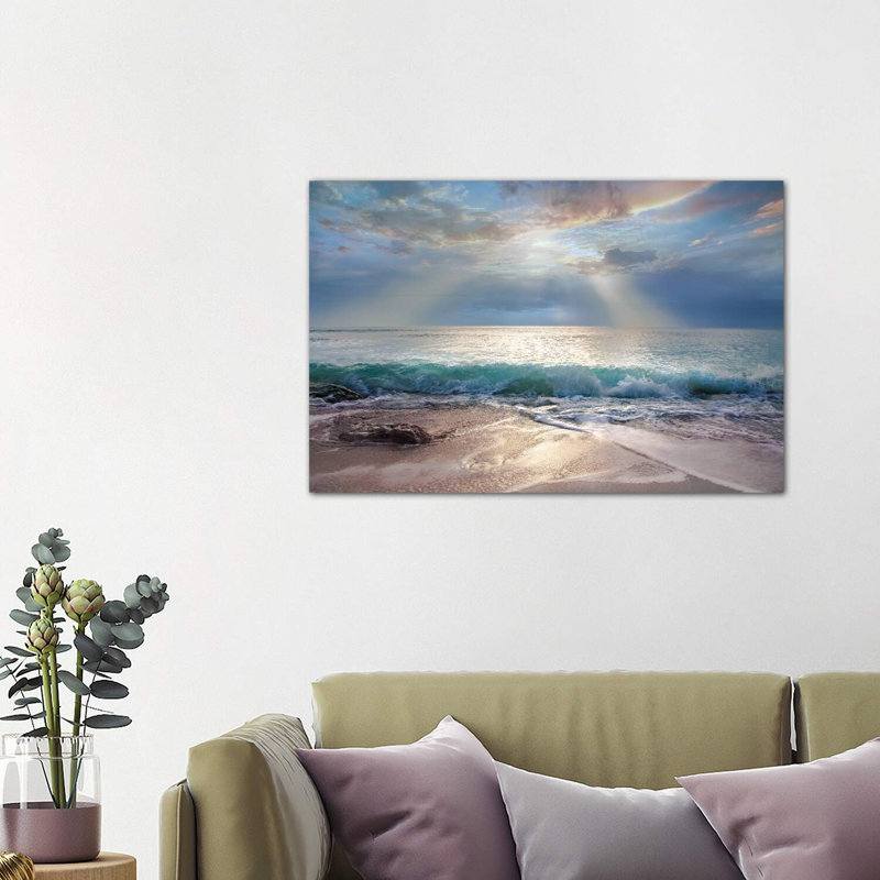 Aqua Blue Morning by Mike Calascibetta - Wrapped Canvas Print, 101.6 cm H x 66.04 cm W x 1.91 cm D
