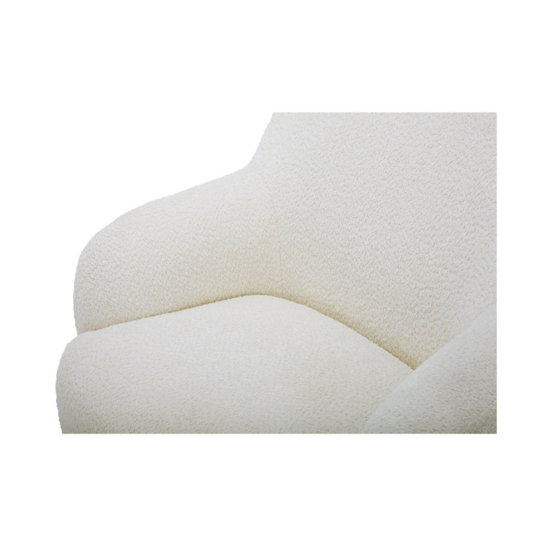 Laci Lounge Chair, Cream Boucle