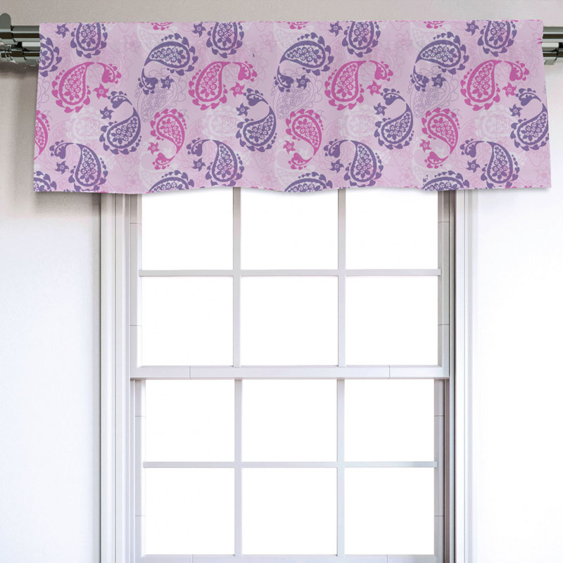 Sateen Paisley Ruffled Window Valance