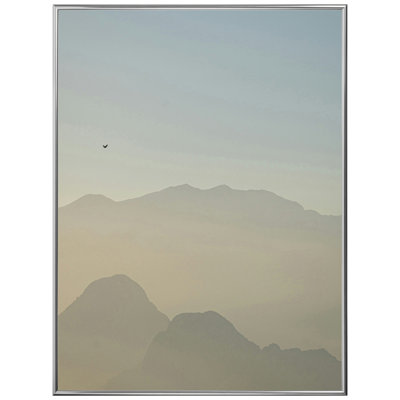 12x18 Picture Frame Silver Metal I Style AF730-PI , 0.375 Inch Metal Moulding , Includes Acrylic and Backing , Wall Display Frame for Art, Posters, or Photos , Frame USA