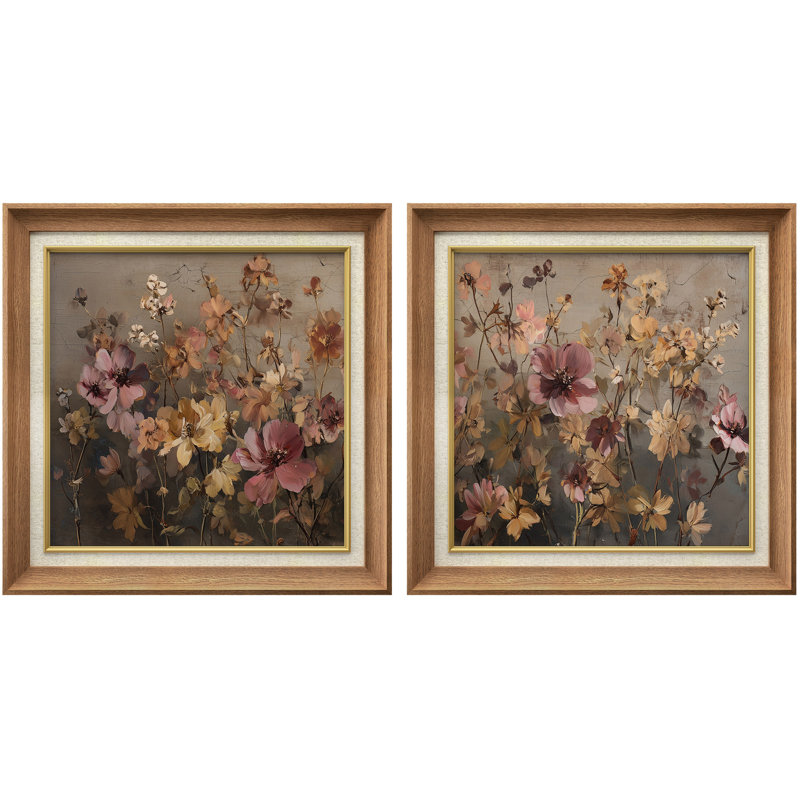 Reproduction d'art mural encadré de la chambre des maîtres, H 26 po x l 26 po, Cadre de galerie naturel