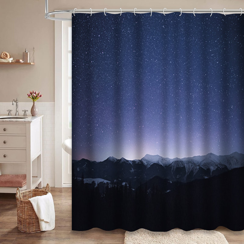 Rideau de douche Winter Mountain, L 72 po x l 84 po
