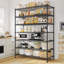 Étagère en fil métallique de 45 po, support de rangement réglable en acier pour le garage, la cuisine et le garde-manger-1174850880