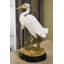 Porcelain Snowy Egret Figurine With Bronze Ormolu In Bird Figure Collection