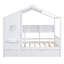 Lit double en bois avec lit gigogne en bois, conception moderne pour enfants avec tablette de rangement, blanc-1163361939-1163361938