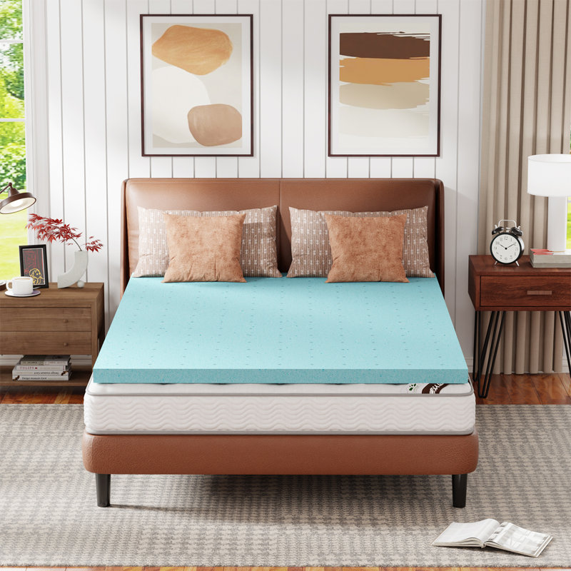 Surmatelas en mousse viscoélastique imprégnée de gel, Complète, 2"