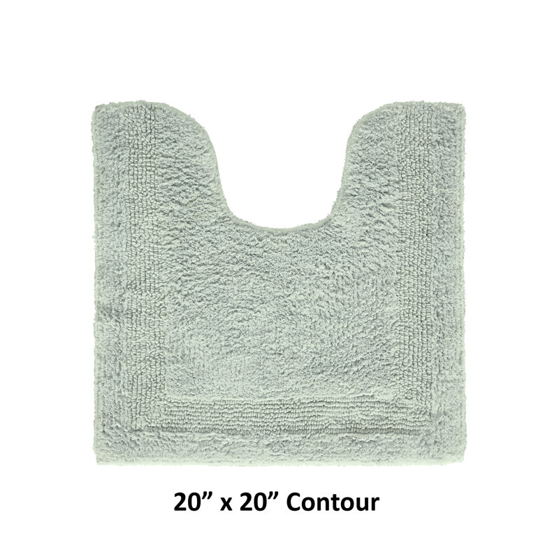 Tapis pour salle de bain réversible 100% coton Lux Premium, Sauge foncé