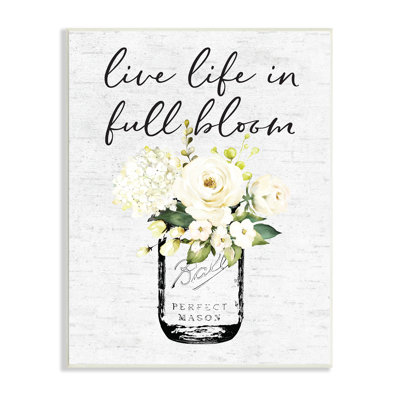Bouquet de fleurs blanches Live Life