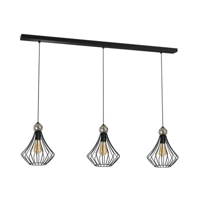 Dominy 3 - Light Black Kitchen Island Pendant