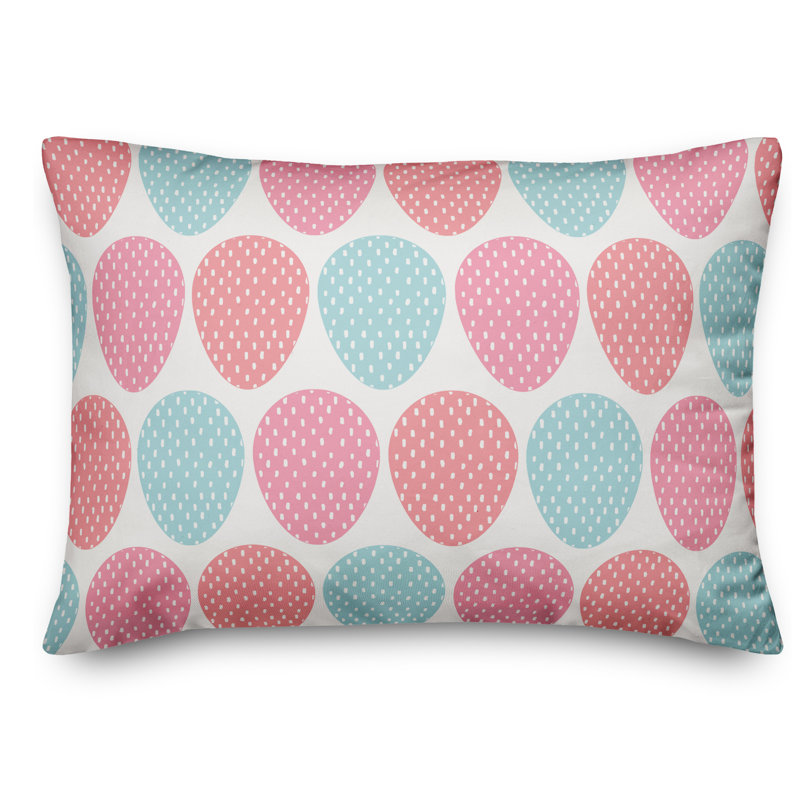 Easter Eggs Reversible Throw Pillow
