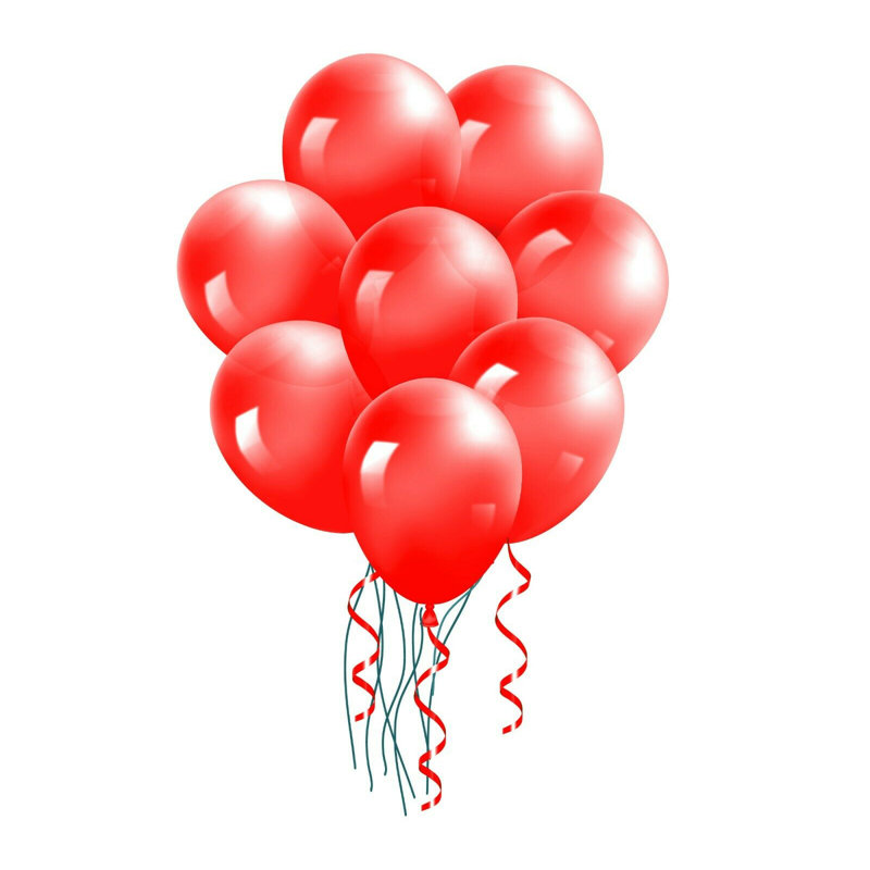 Paquet de 100 ballons décoratifs en latex 10 po, Rouge
