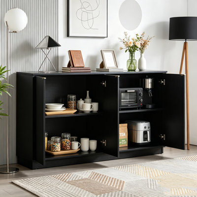 Buffet 63 "à rayures verticales avec rangement