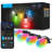 Smart Outdoor String Lights, RGBIC Warm White 96ft (2 Ropes of 48ft) Father's Day LED Bulbs