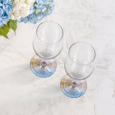 Mosaico Palm Beach Vegan Leather Round Coasters