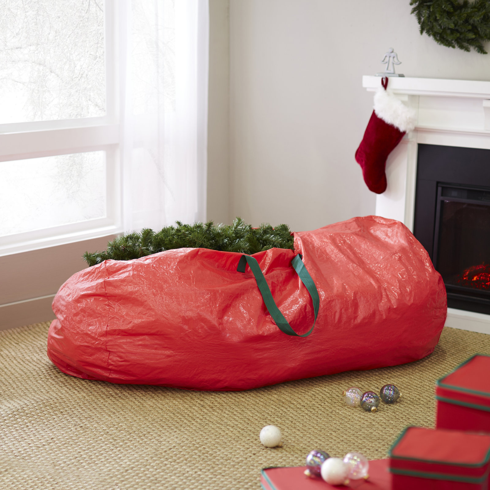 Julyan Christmas Tree Storage Bag, Fits 10' Tree (30" H x 55" W x 30" D)