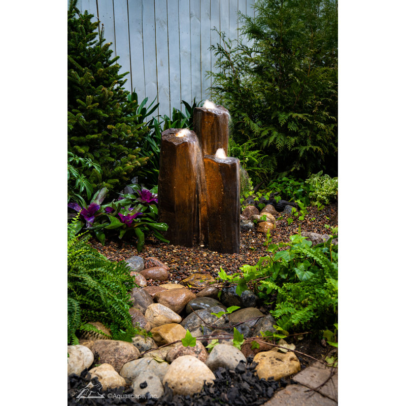 Aquascape Outdoor Zen Garden (Ensemble de 3) 24 po 30 po 36 po Faux Basalte Pierre