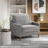 Fauteuil club tapissier à accoudoirs carrés 39 po Sarah