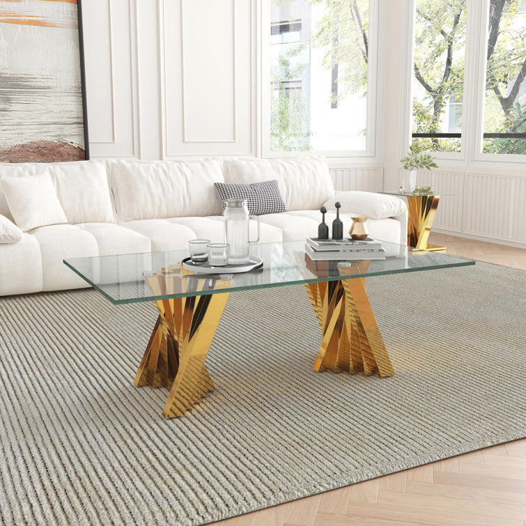 Glass Top Single Coffee Table