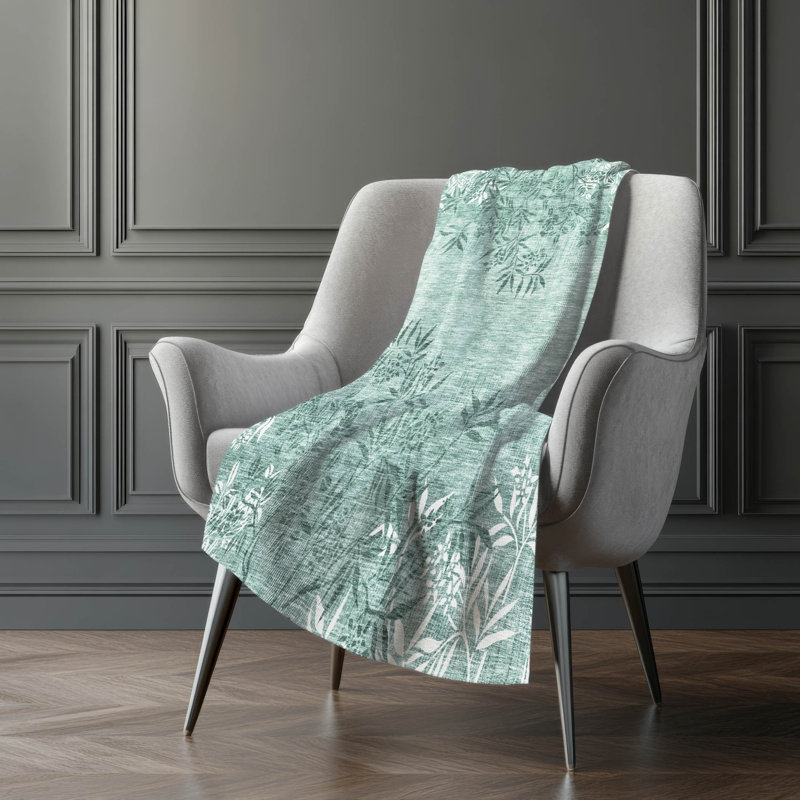 Jeté floral Sherpa ASB673 Addison, Sauge