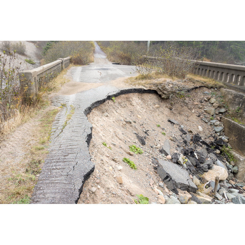 Washed Out Road 1 Piece Wrapped Canvas Wall Art, 20cm H x 30cm W
