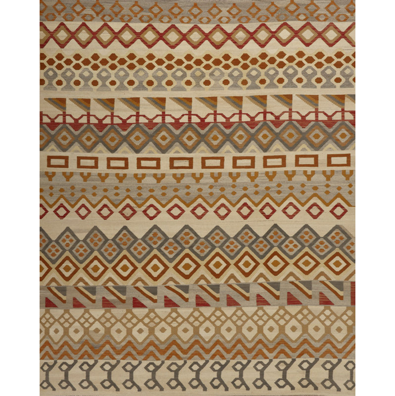 Geometric Area Rug in Brown