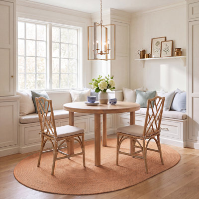 Tapis de couleur unie en coton tissé à la main Woodlawn